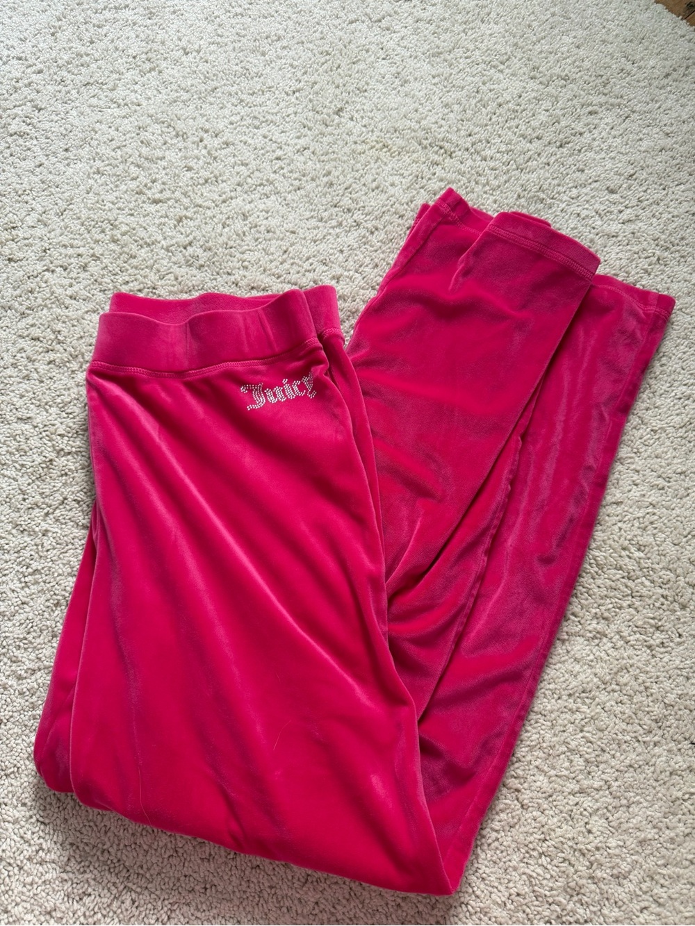 Juicy Couture Bright Pink Velour Pants